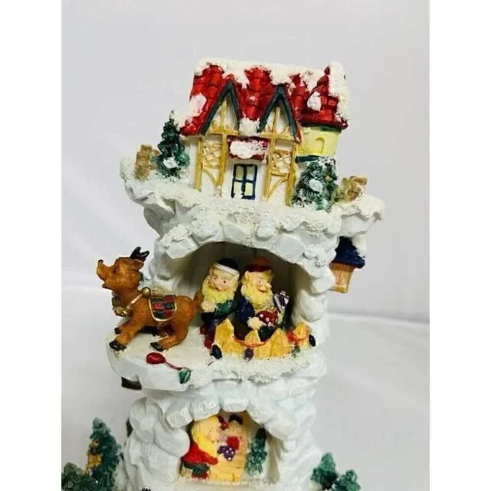 Musical Reindeer Fught Tower Santa Claus Christmas TL Toys 1997 Clap Activated